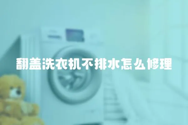 翻蓋洗衣機不排水怎么修理