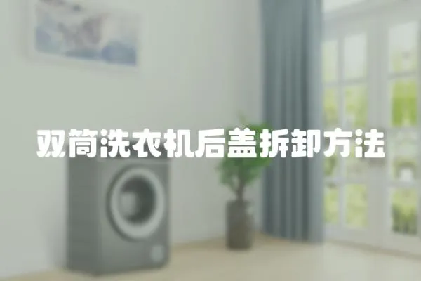 雙筒洗衣機后蓋拆卸方法