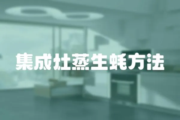 集成灶蒸生蠔方法