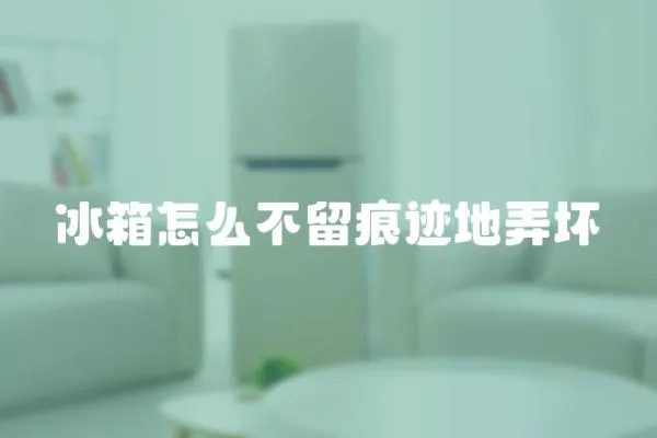 冰箱怎么不留痕跡地弄壞