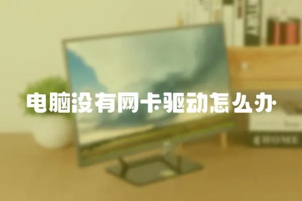 電腦沒有網卡驅動怎么辦