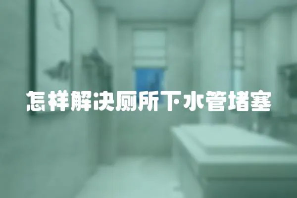 怎樣解決廁所下水管堵塞