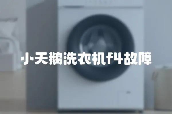 小天鵝洗衣機f4故障