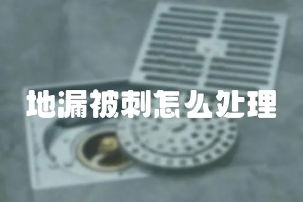 地漏被刺怎么處理