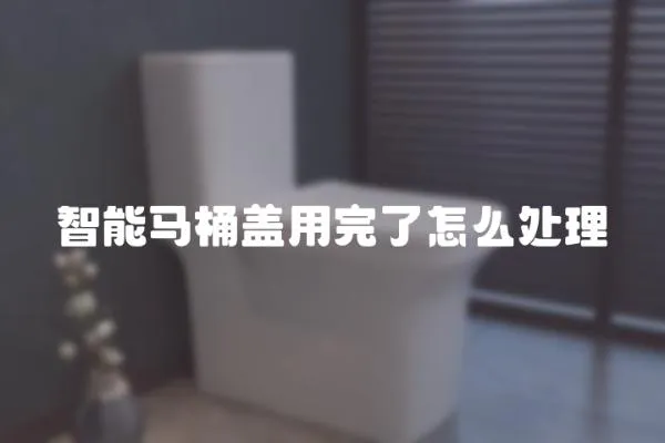 智能馬桶蓋用完了怎么處理