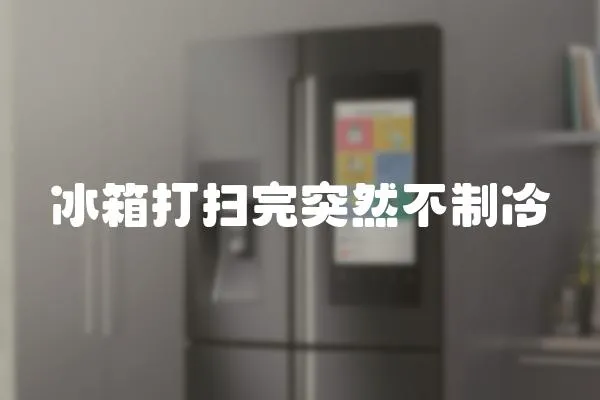 冰箱打掃完突然不制冷