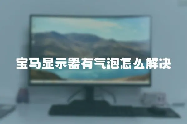 宝马显示器有气泡怎么解决