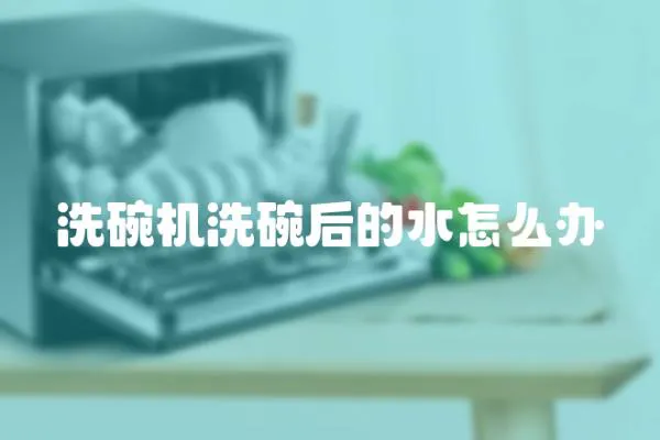 洗碗機洗碗后的水怎么辦