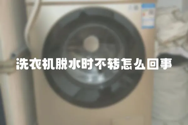 洗衣機(jī)脫水時(shí)不轉(zhuǎn)怎么回事