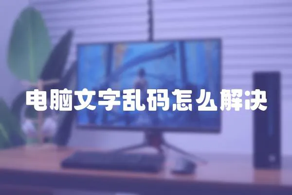 電腦文字亂碼怎么解決