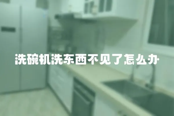 洗碗機洗東西不見了怎么辦