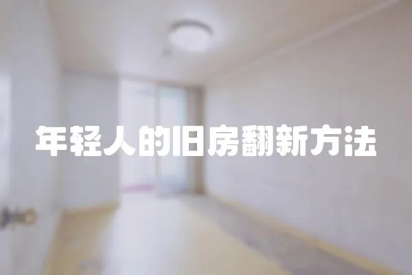 年輕人的舊房翻新方法