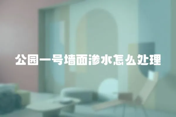 公園一號墻面滲水怎么處理