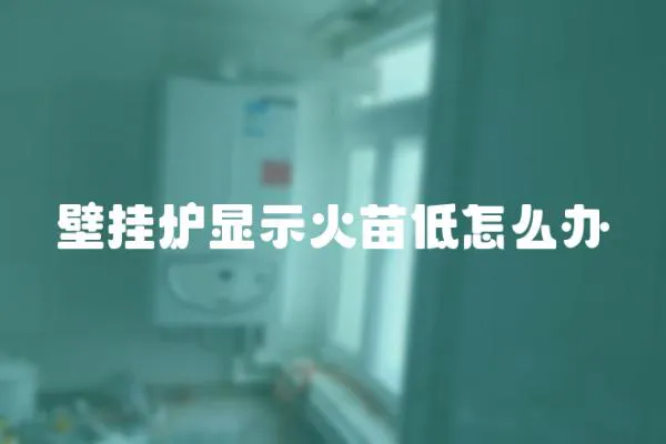 壁掛爐顯示火苗低怎么辦