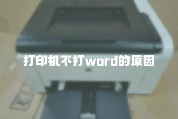 打印機不打word的原因