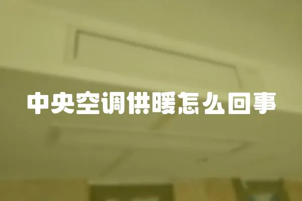 中央空調(diào)供暖怎么回事