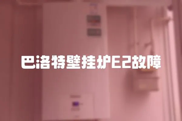 巴洛特壁掛爐E2故障