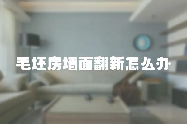 毛坯房墻面翻新怎么辦