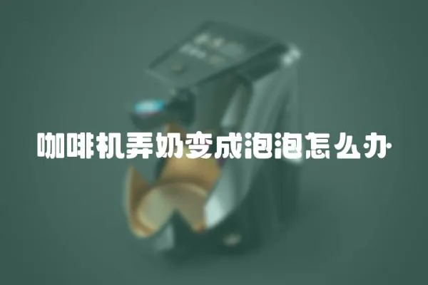 咖啡機(jī)弄奶變成泡泡怎么辦