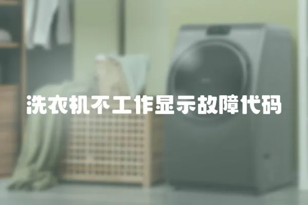 洗衣機不工作顯示故障代碼