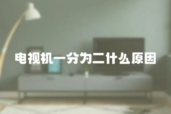 電視機一分為二什么原因