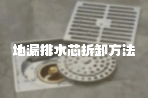 地漏排水芯拆卸方法