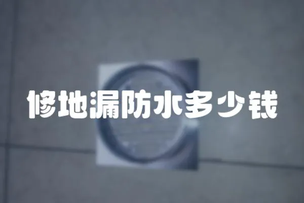修地漏防水多少錢