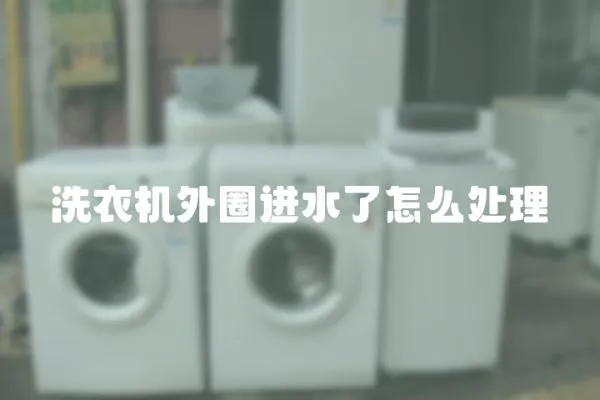 洗衣機(jī)外圈進(jìn)水了怎么處理
