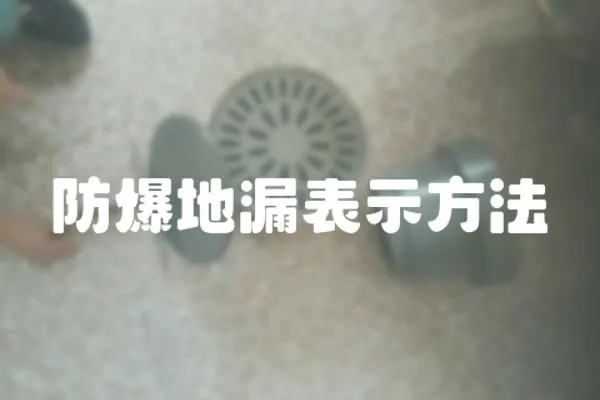 防爆地漏表示方法