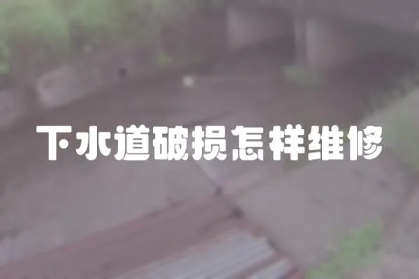 下水道破損怎樣維修
