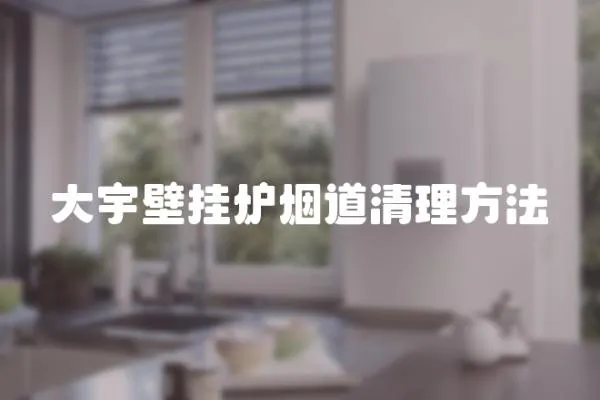 大宇壁掛爐煙道清理方法