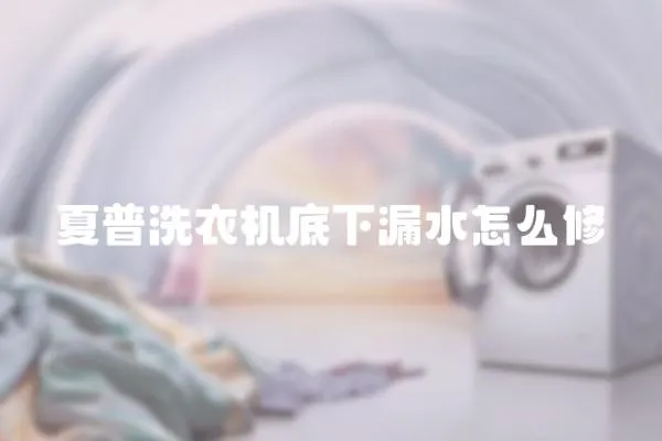 夏普洗衣機底下漏水怎么修