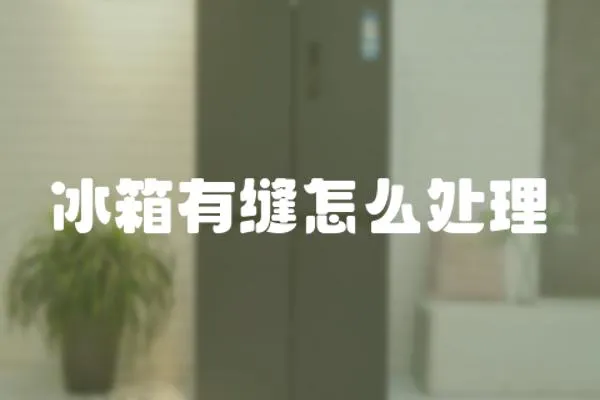 冰箱有縫怎么處理