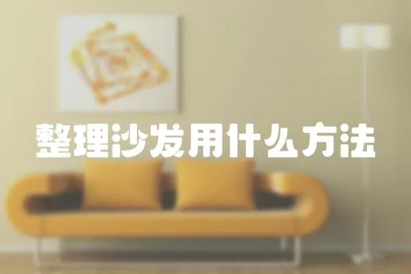 整理沙發(fā)用什么方法