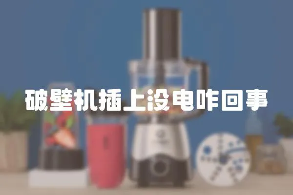 破壁機(jī)插上沒電咋回事