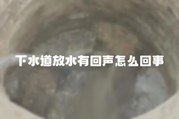 下水道放水有回聲怎么回事