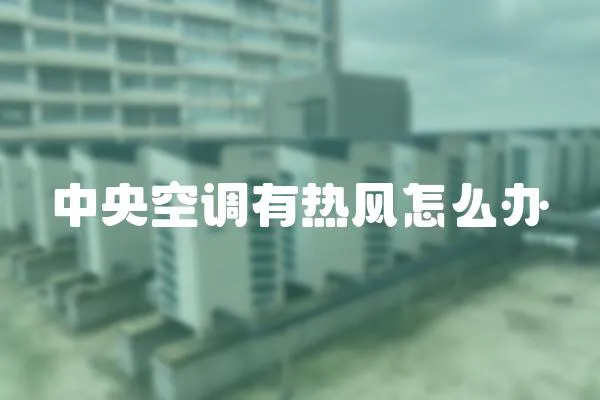 中央空調有熱風怎么辦