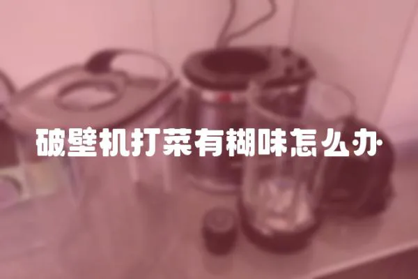 破壁機打菜有糊味怎么辦