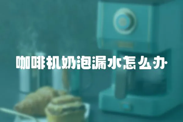 咖啡機(jī)奶泡漏水怎么辦