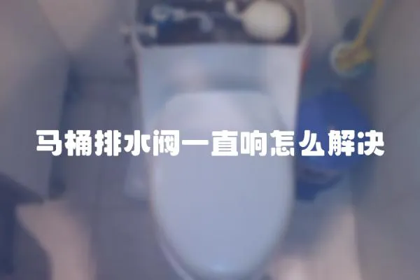 馬桶排水閥一直響怎么解決