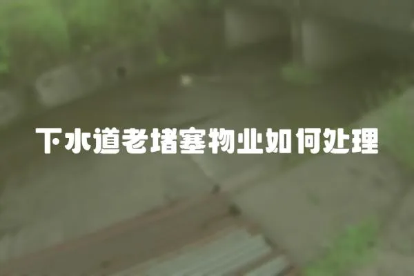 下水道老堵塞物業如何處理
