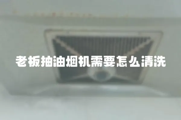 老板抽油煙機需要怎么清洗