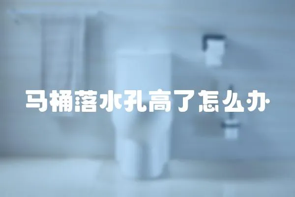 馬桶落水孔高了怎么辦