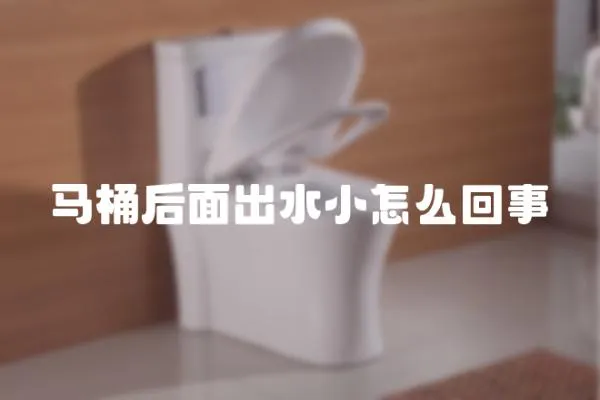 馬桶后面出水小怎么回事