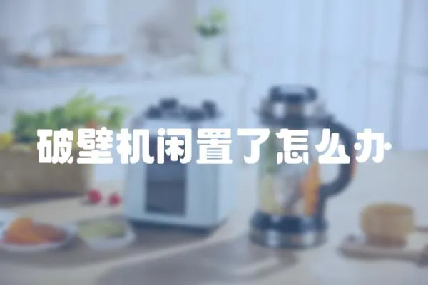 破壁機閑置了怎么辦