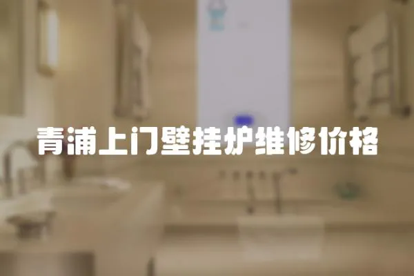 青浦上門壁掛爐維修價格
