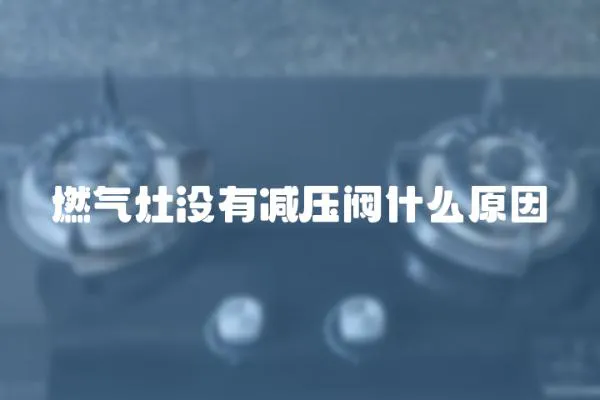 燃?xì)庠顩]有減壓閥什么原因