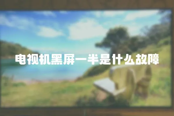 電視機(jī)黑屏一半是什么故障