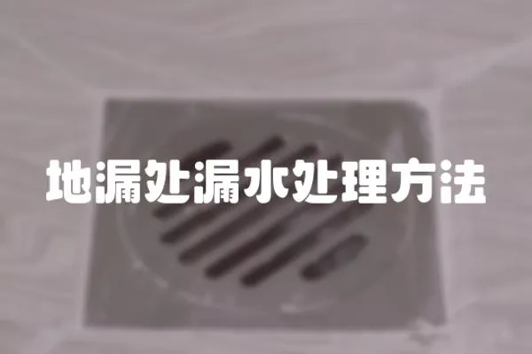 地漏處漏水處理方法