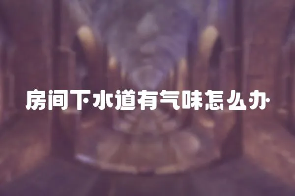 房間下水道有氣味怎么辦